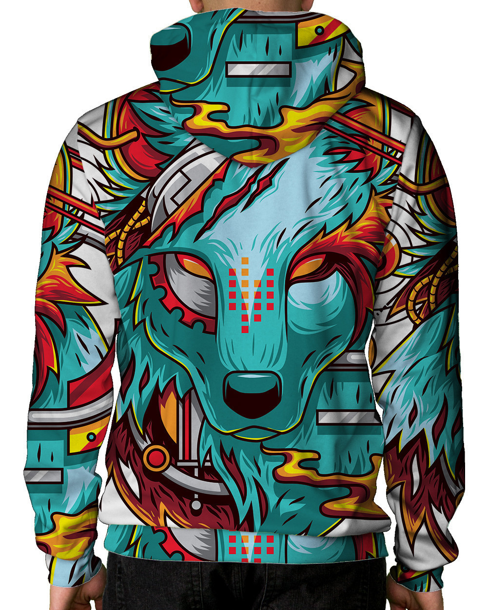 Sick digital wolf design from iHeartRaves